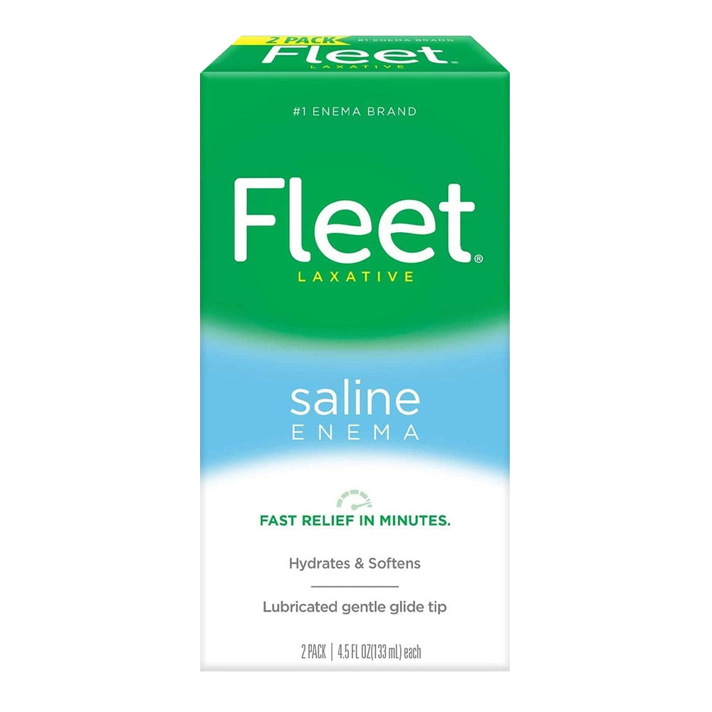Fleet Laxative Saline Enema, Twin Pack - 9 Oz